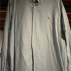 Ralph Lauren Men's Shirt with Green Stripes
